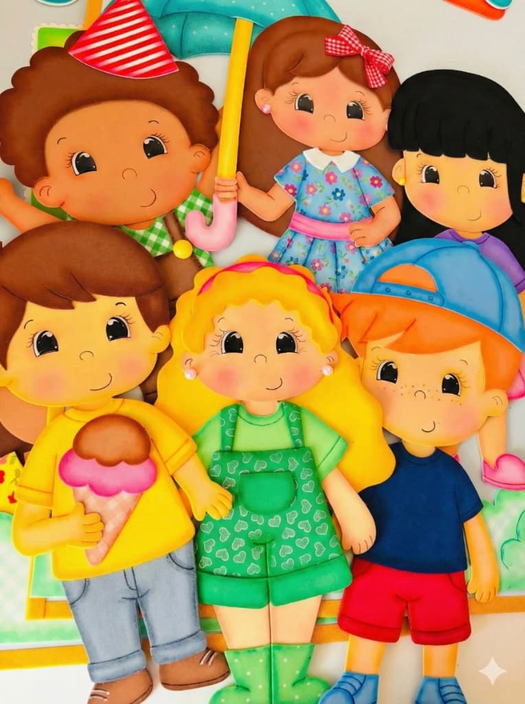 Molde de EVA: Kit Sala Crianças - Apostila de Moldes